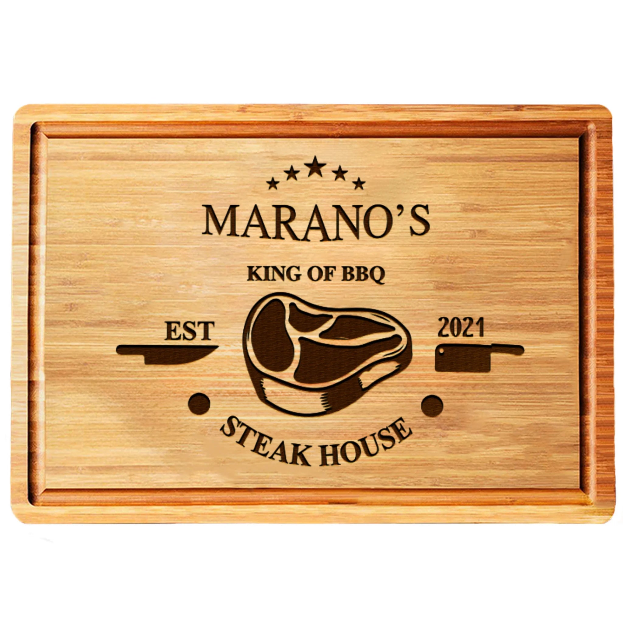 King of BBQ Steak House Custom Board