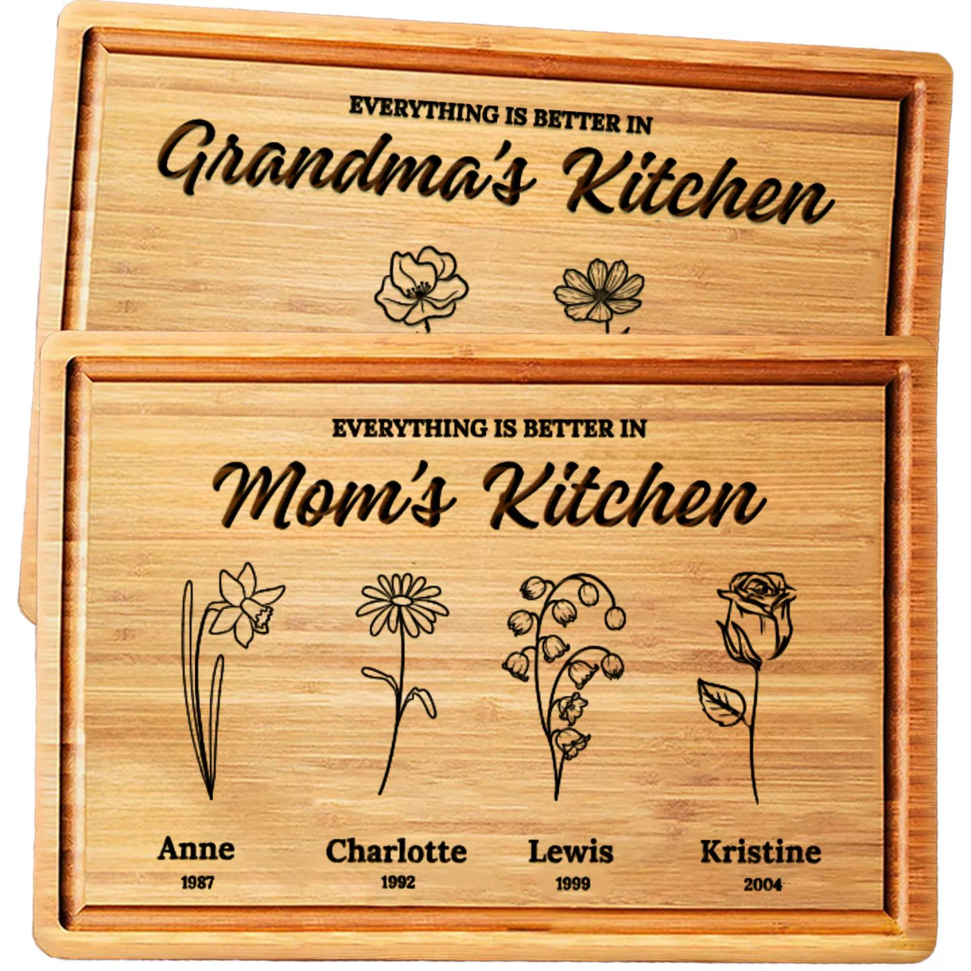 Birth Flower Mother's Day Personalized Board