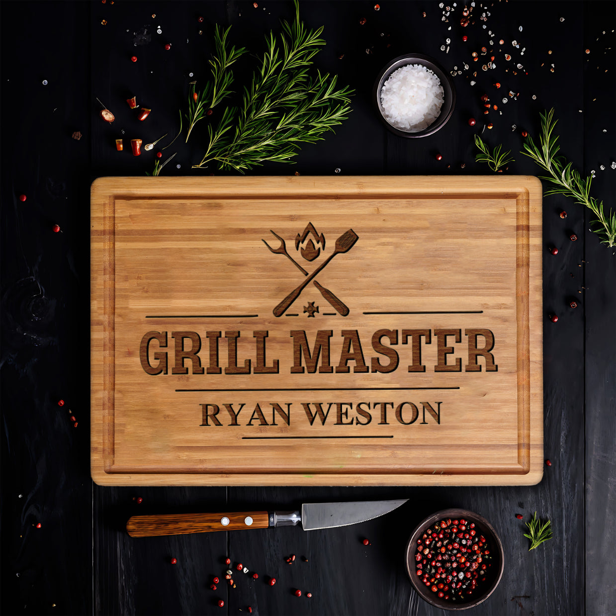 Engraved Grill Master Cutting Board