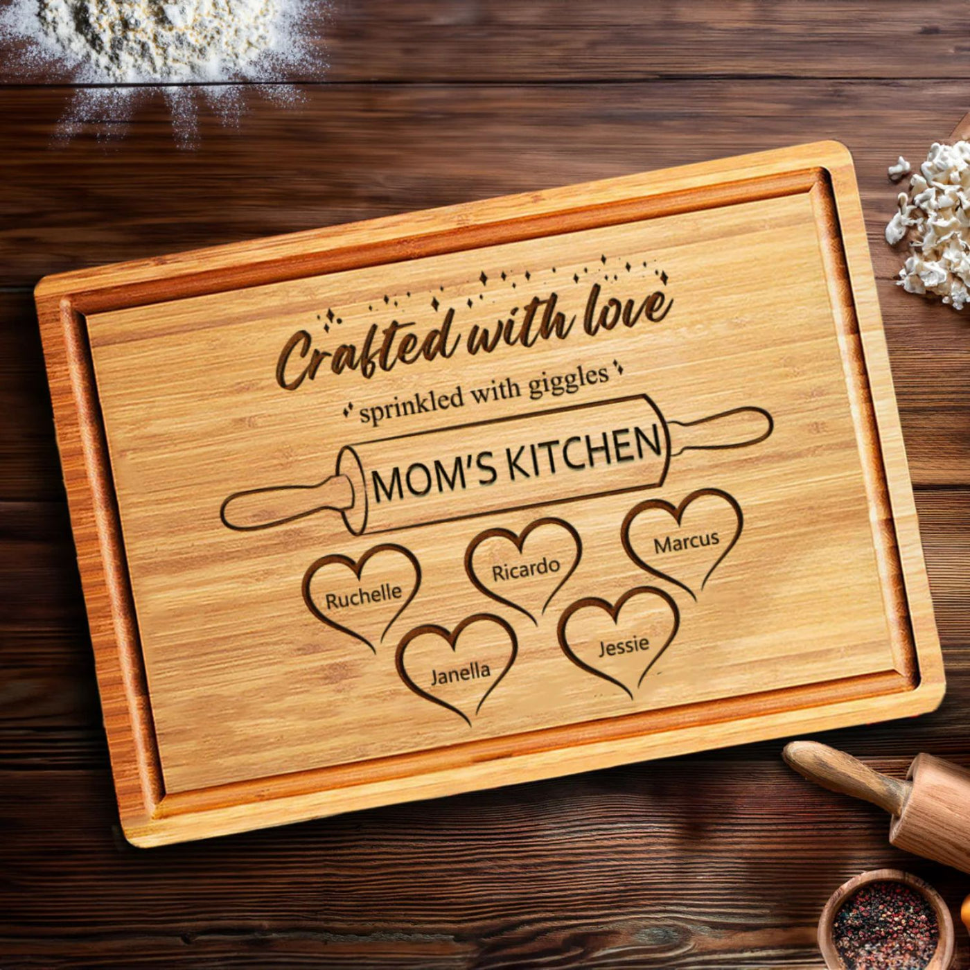 Mom's Kitchen Personalized Board - Gift Set
