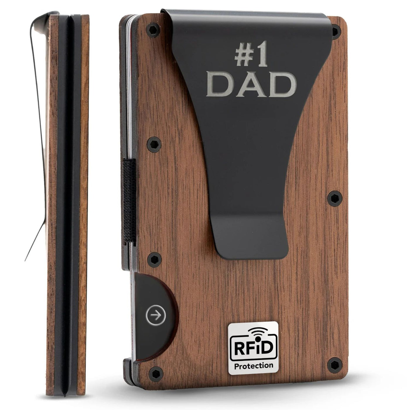 Personalized Fathers Day Wooden Wallet