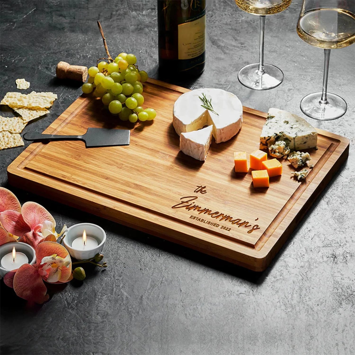 Signature Personalized Cutting Board - Gift Set