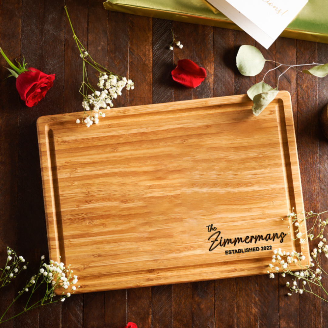 Signature Personalized Cutting Board - Gift Set