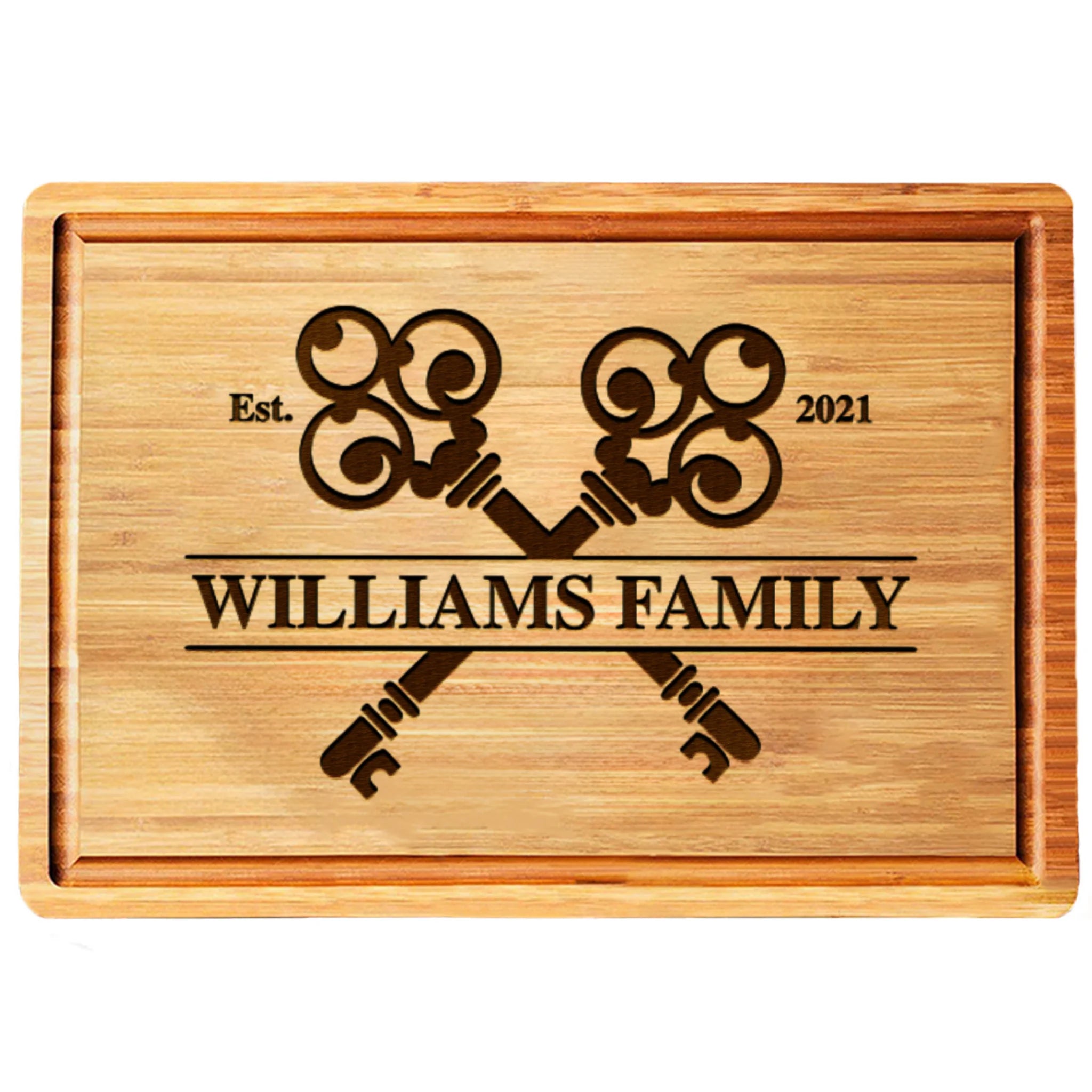 Engraved Home Key Cutting Board