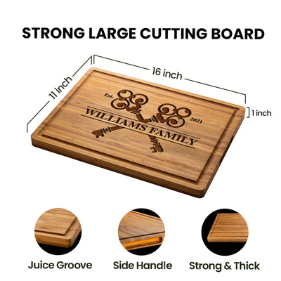 Engraved Home Key Cutting Board