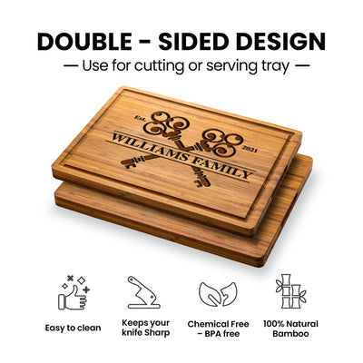 Engraved Home Key Cutting Board