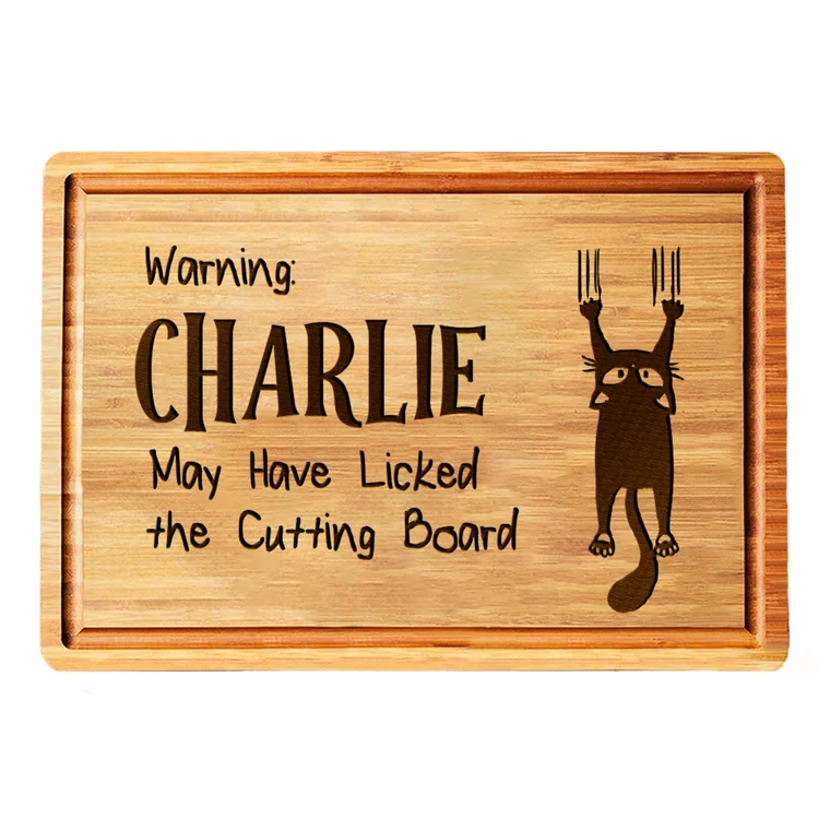 Cat Warning Personalized Board