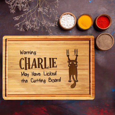Cat Warning Personalized Board