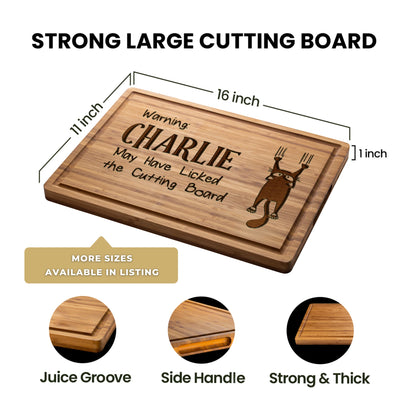 Cat Warning Personalized Board