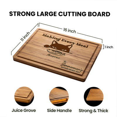 Pawsome Cat Engraved Cutting Board
