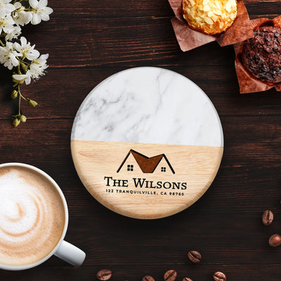 Personalized Housewarming Round Coaster