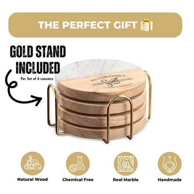 Custom Home Sweet Home Wood Coaster