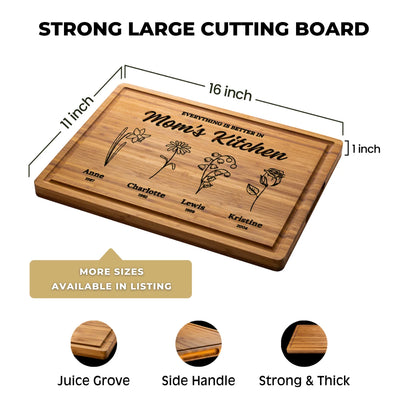 Birth Flower Mother's Day Personalized Board