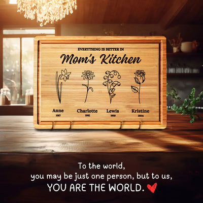 Birth Flower Mother's Day Personalized Board