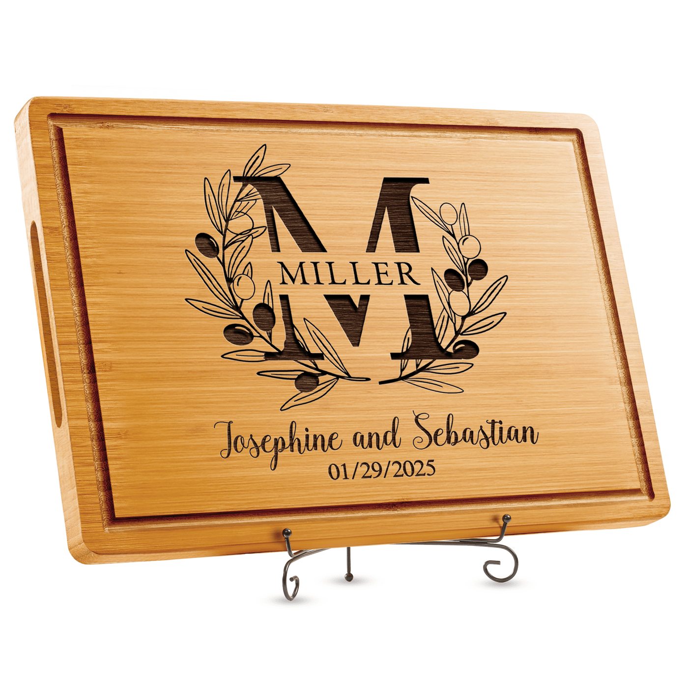 Personalized Monogrammed Wedding Cutting Board - 12