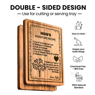 Recipe for a Special Mom Cutting Board