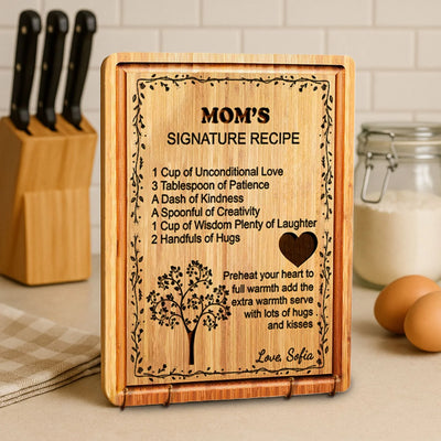Recipe for a Special Mom Cutting Board
