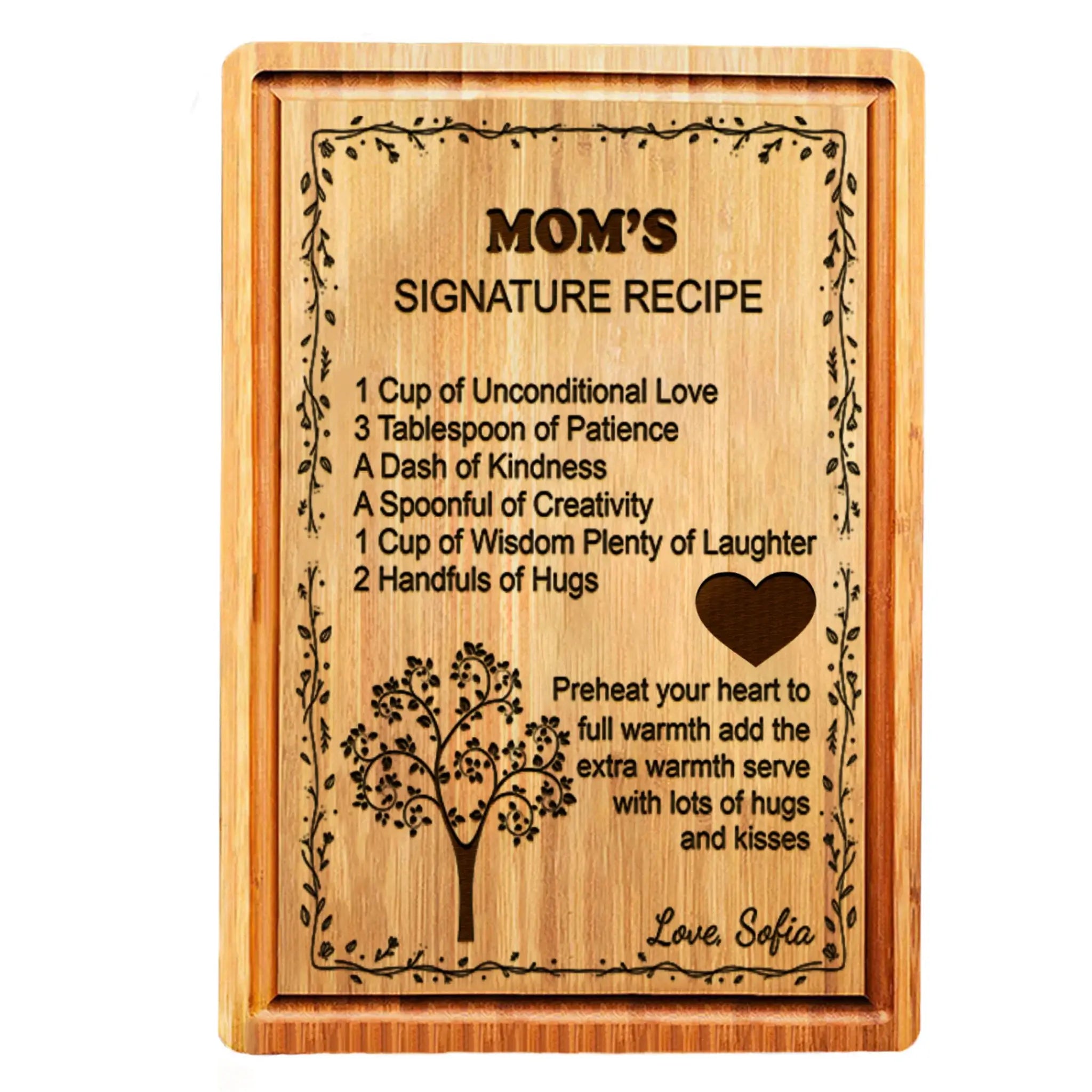 Recipe for a Special Mom Cutting Board