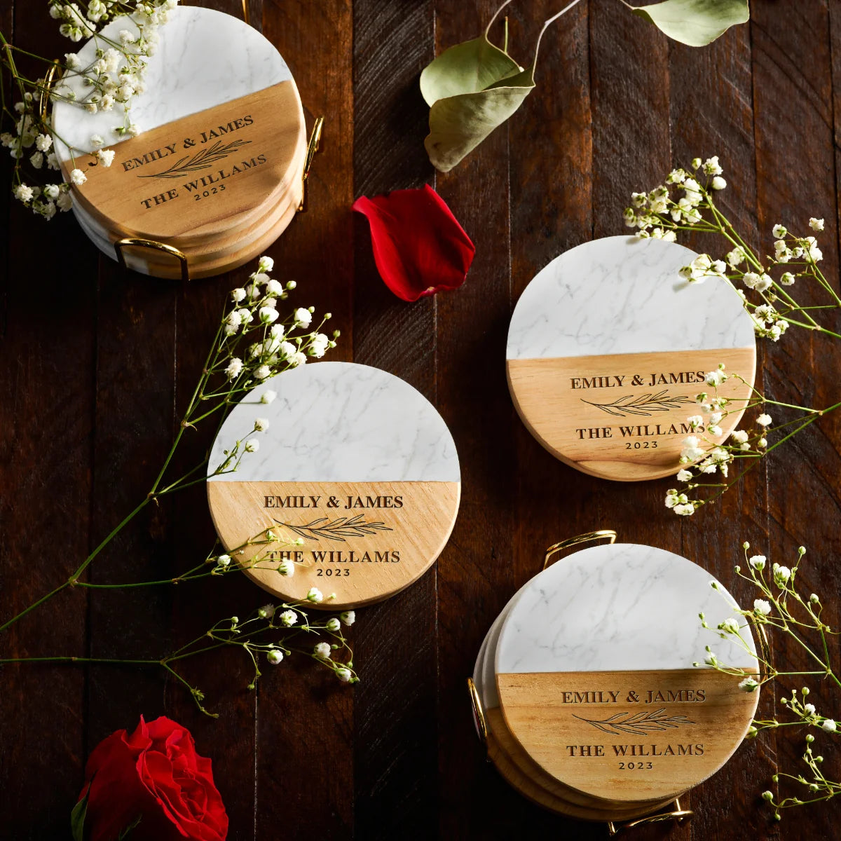 Wedding Souvenir Coaster Engraved