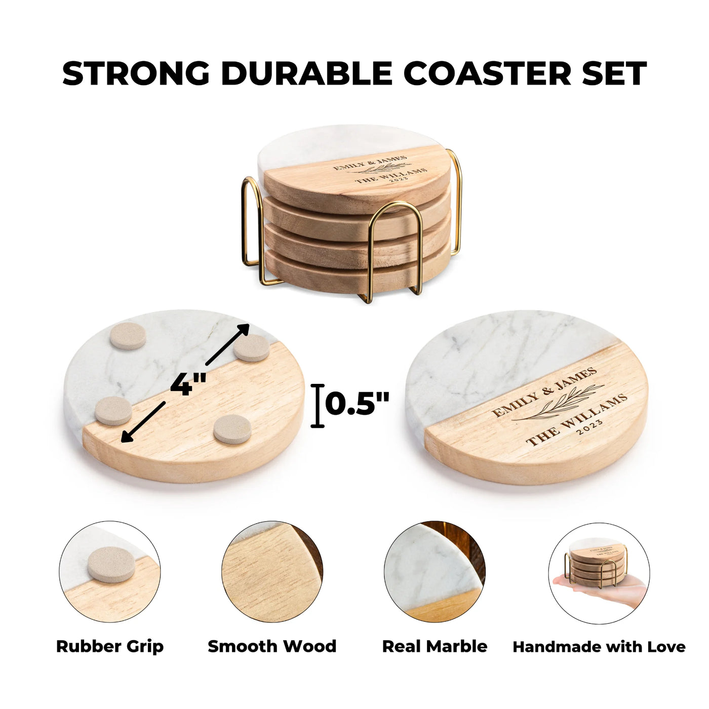 Wedding Souvenir Coaster Engraved