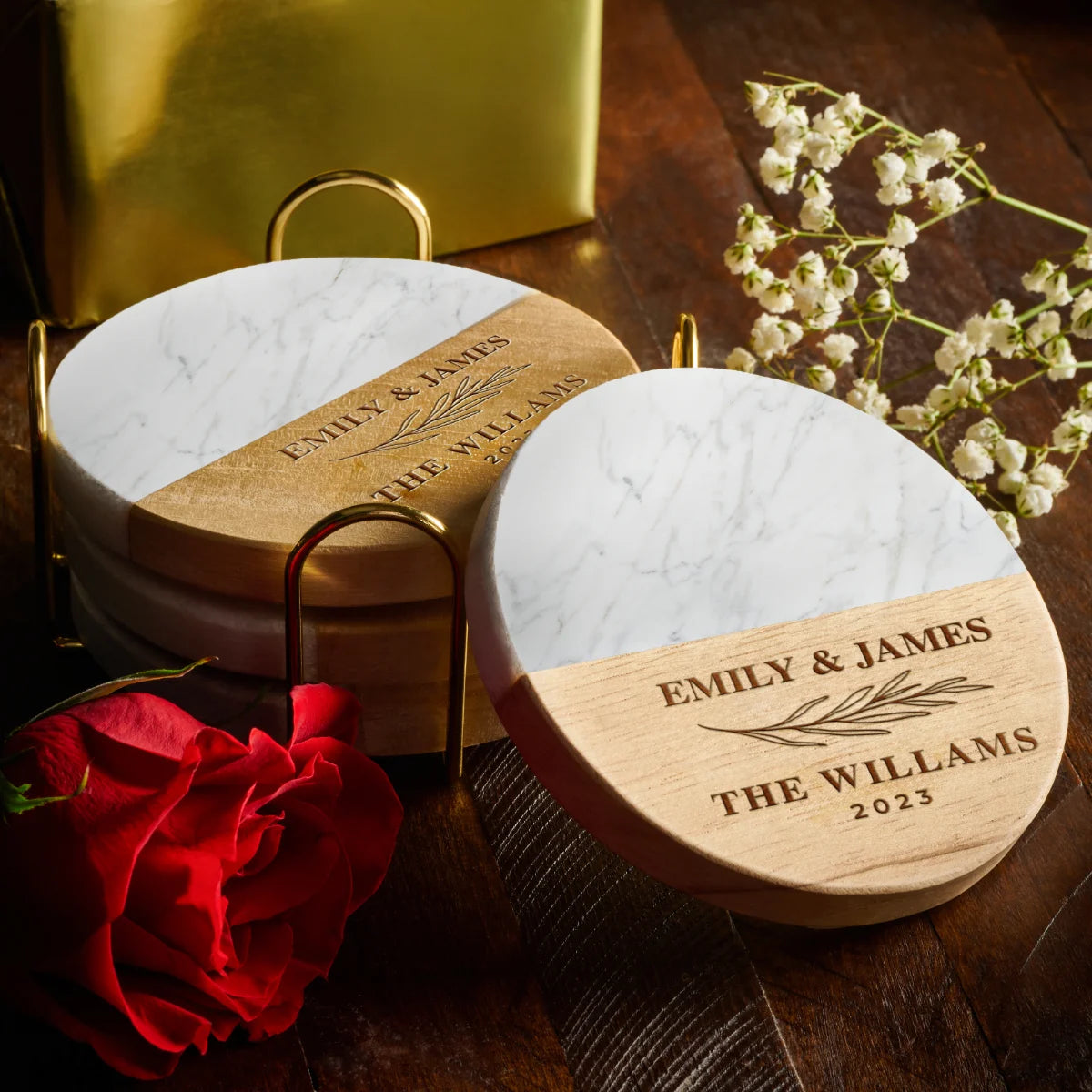 Wedding Souvenir Coaster Engraved