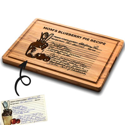 Handwritten Recipe Engraved on Board