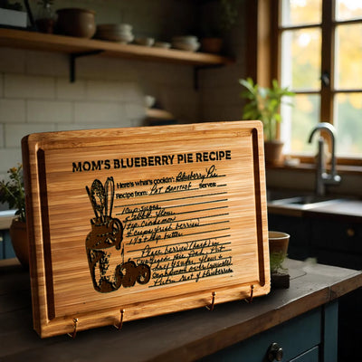 Handwritten Recipe Engraved on Board