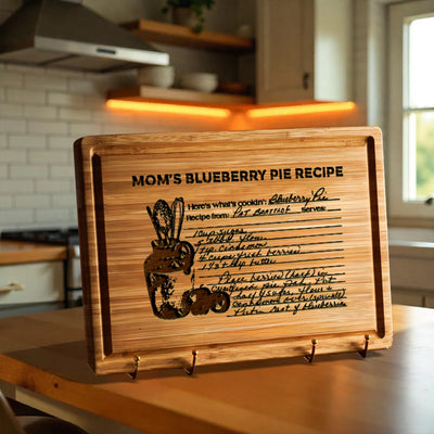 Handwritten Recipe Engraved on Board