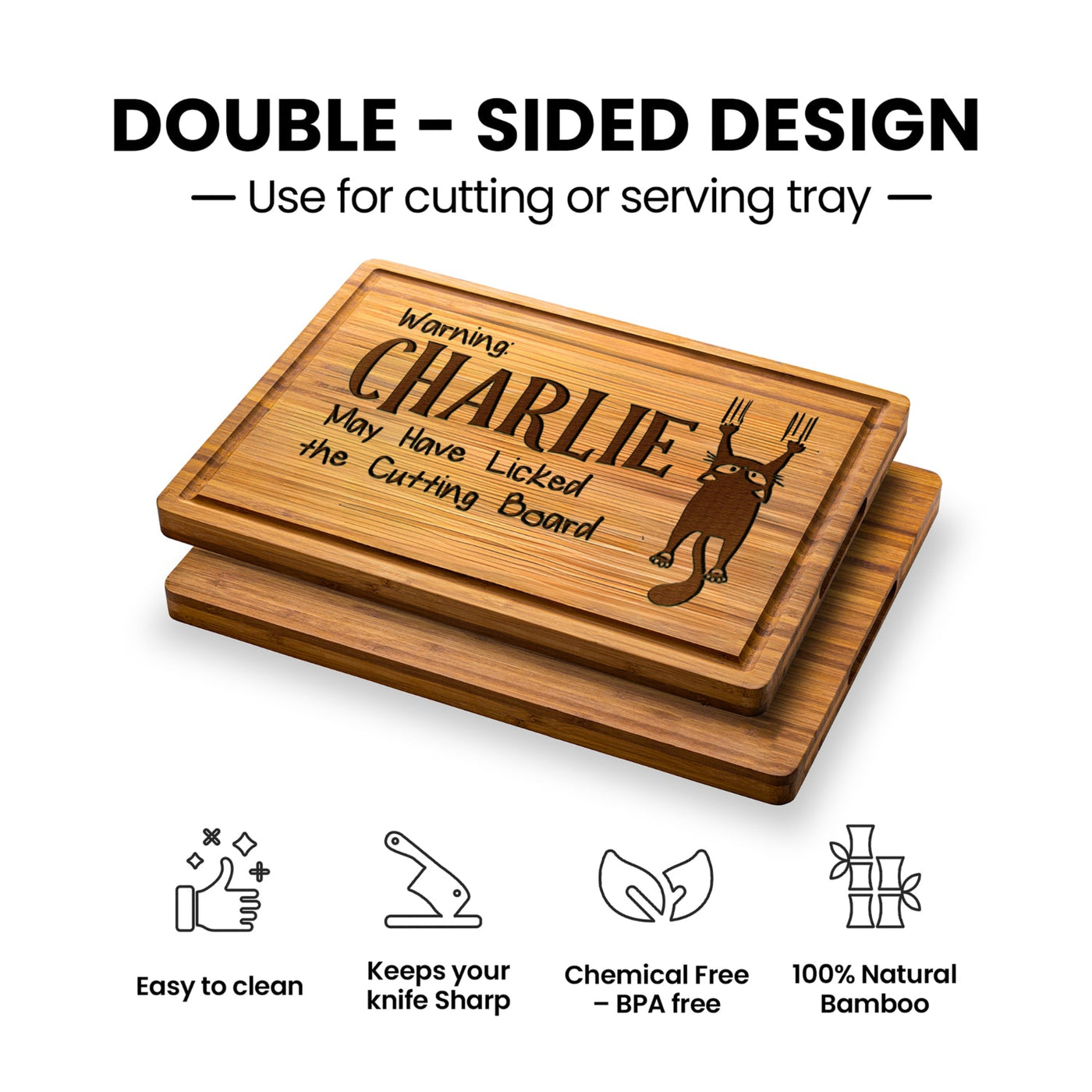 Cat Warning Personalized Board