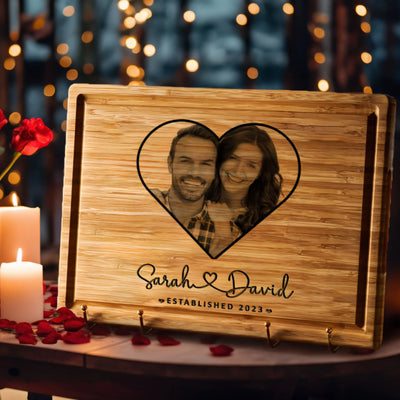 Valentines Photo Engraved Cutting Board