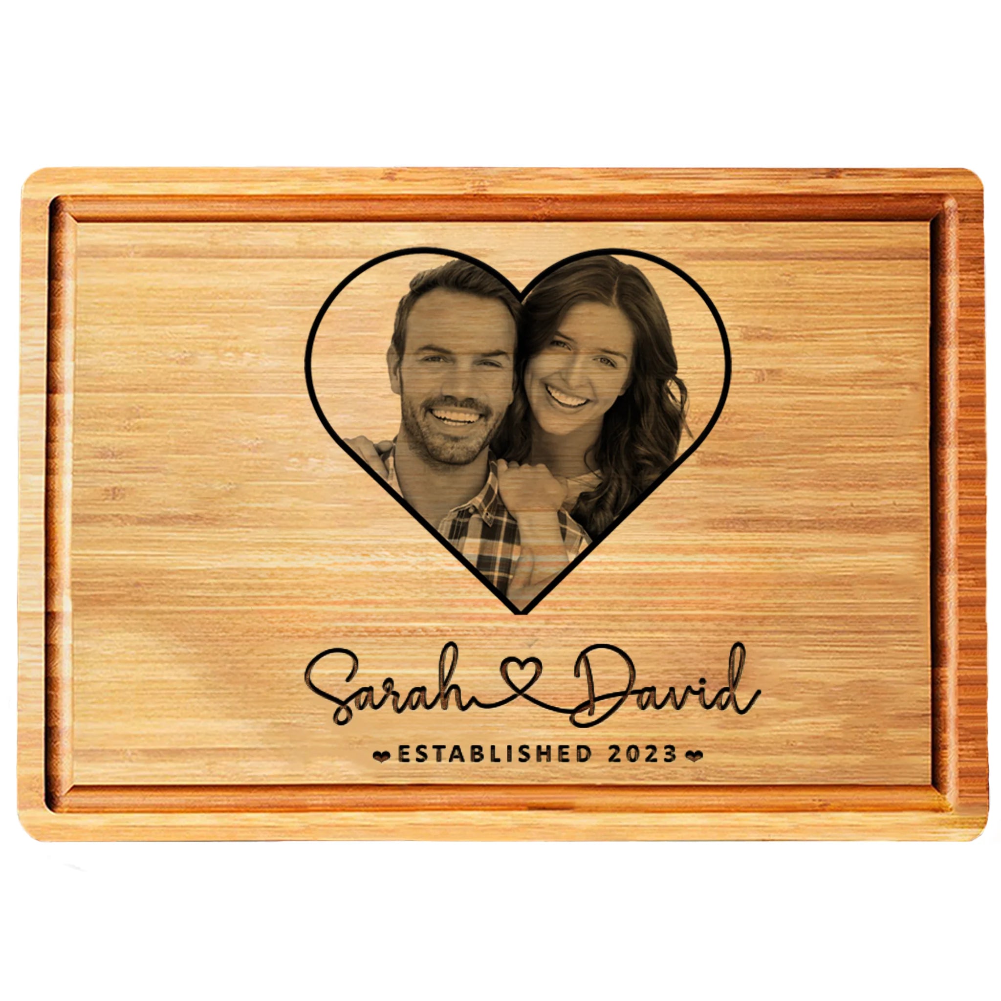 Valentines Photo Engraved Cutting Board