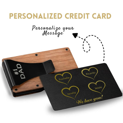 Personalized Fathers Day Wooden Wallet