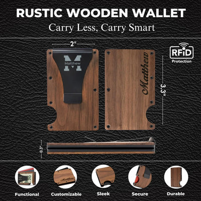 Personalized Engraved Slim Wallet with RFID-blocking