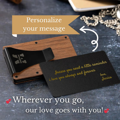 Personalized Engraved Slim Wallet with RFID-blocking