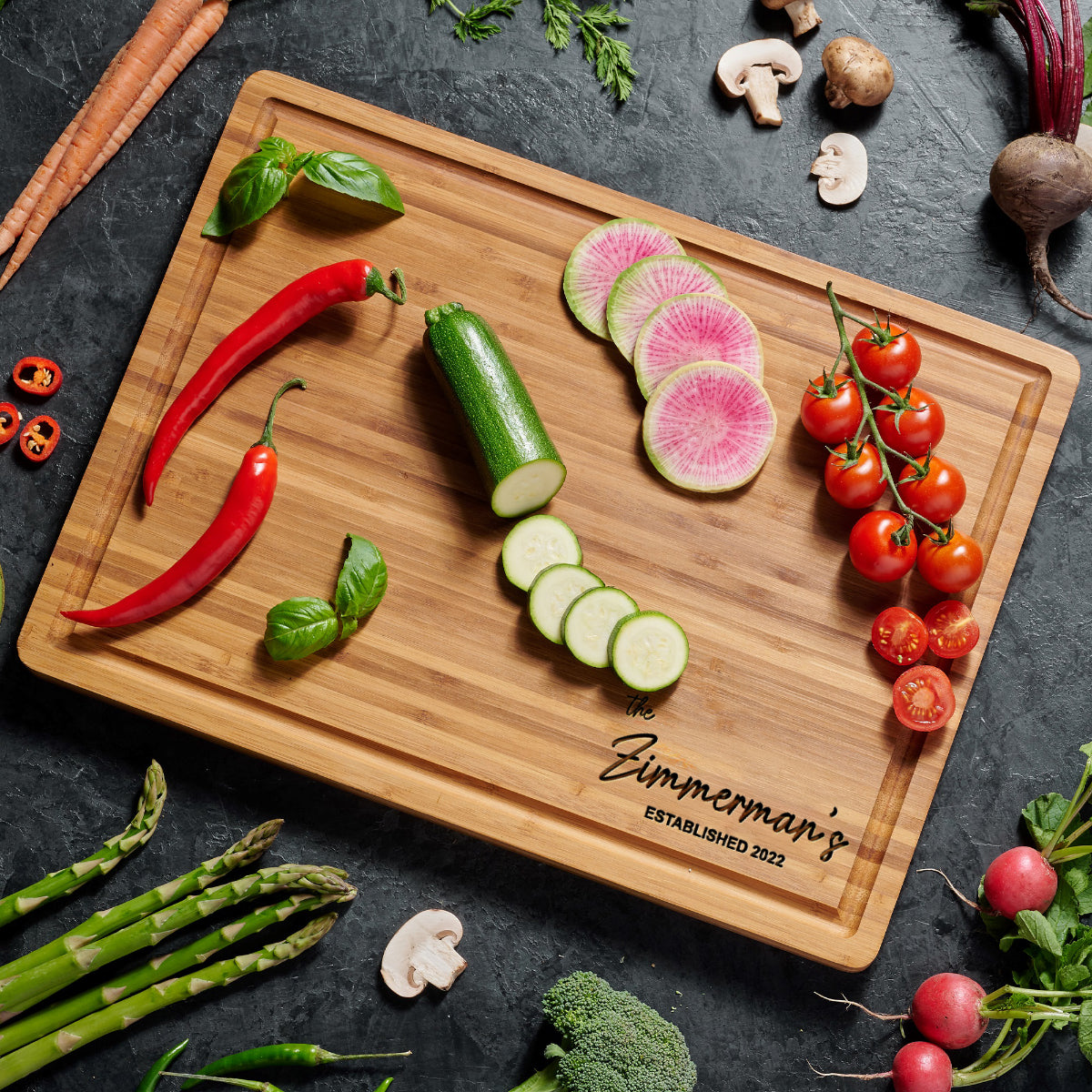 Signature Personalized Cutting Board - Gift Set