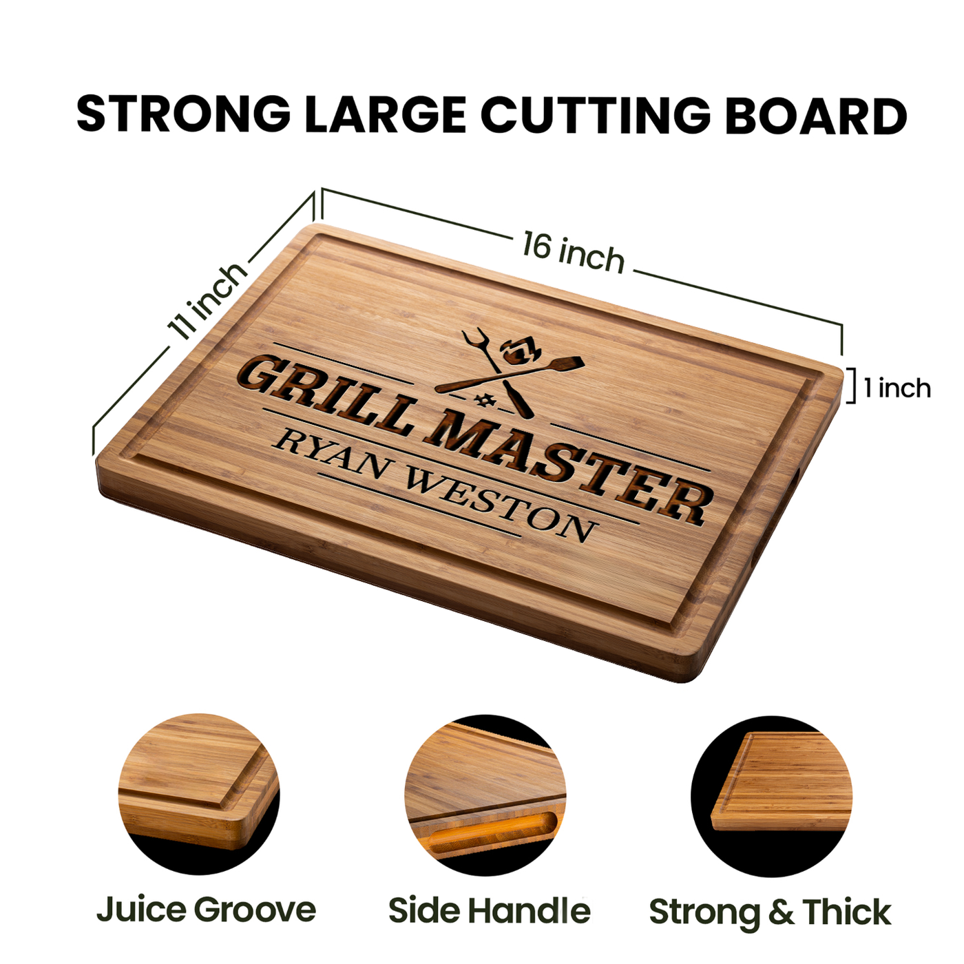 Engraved Grill Master Cutting Board