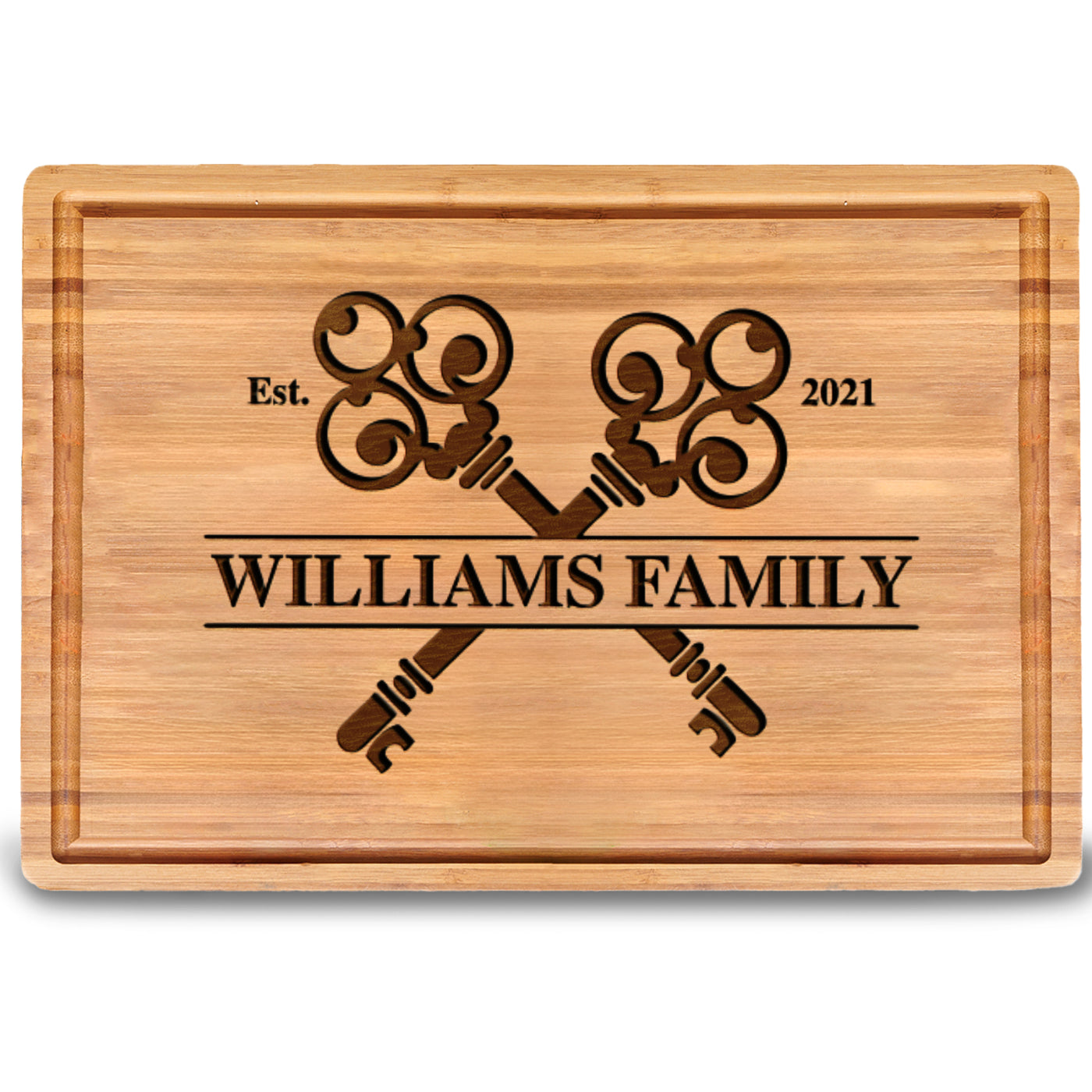 Engraved Home Key Cutting Board