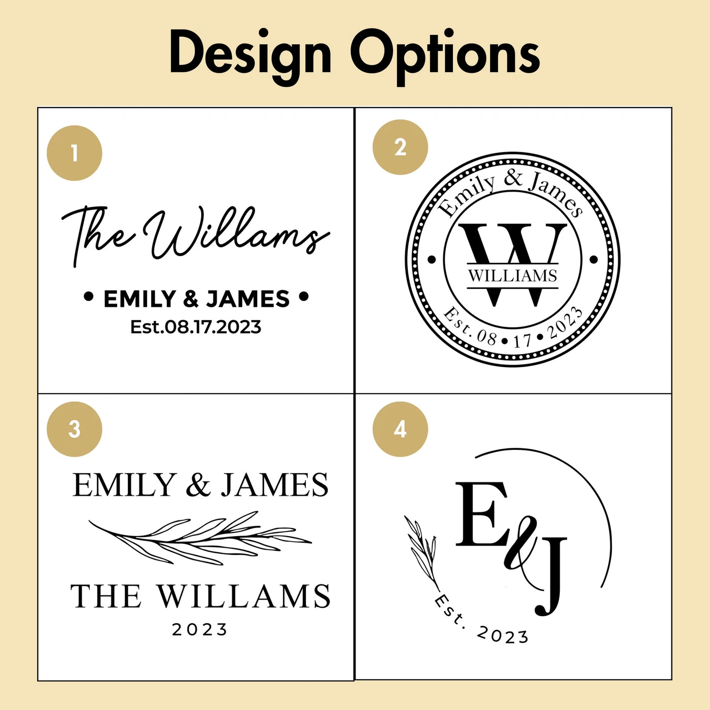 Personalized Marble Wood Coasters