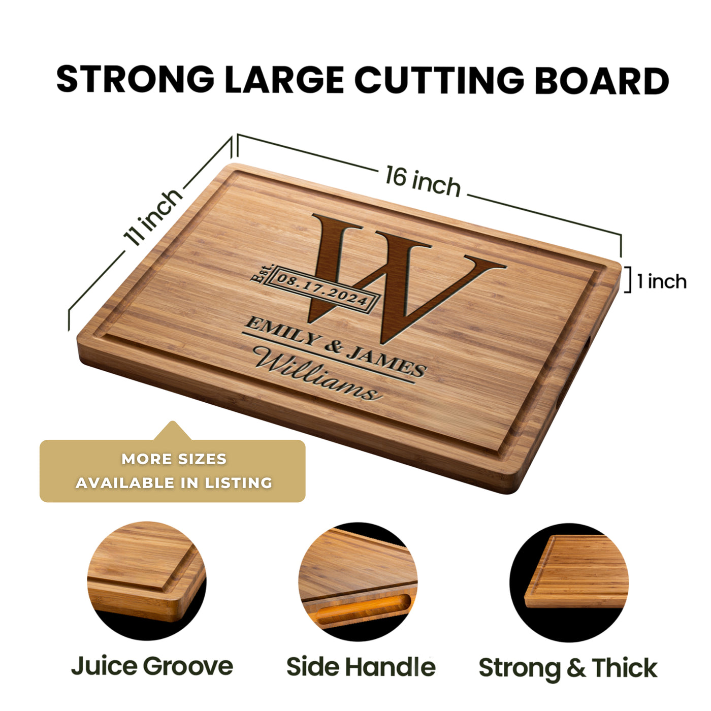 Initial Name Personalized Cutting Board