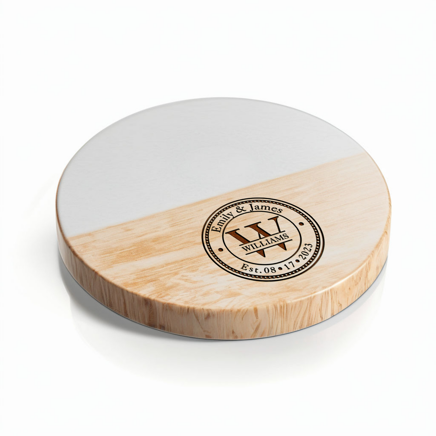 Engraved Monogram Wedding Personalized Coaster