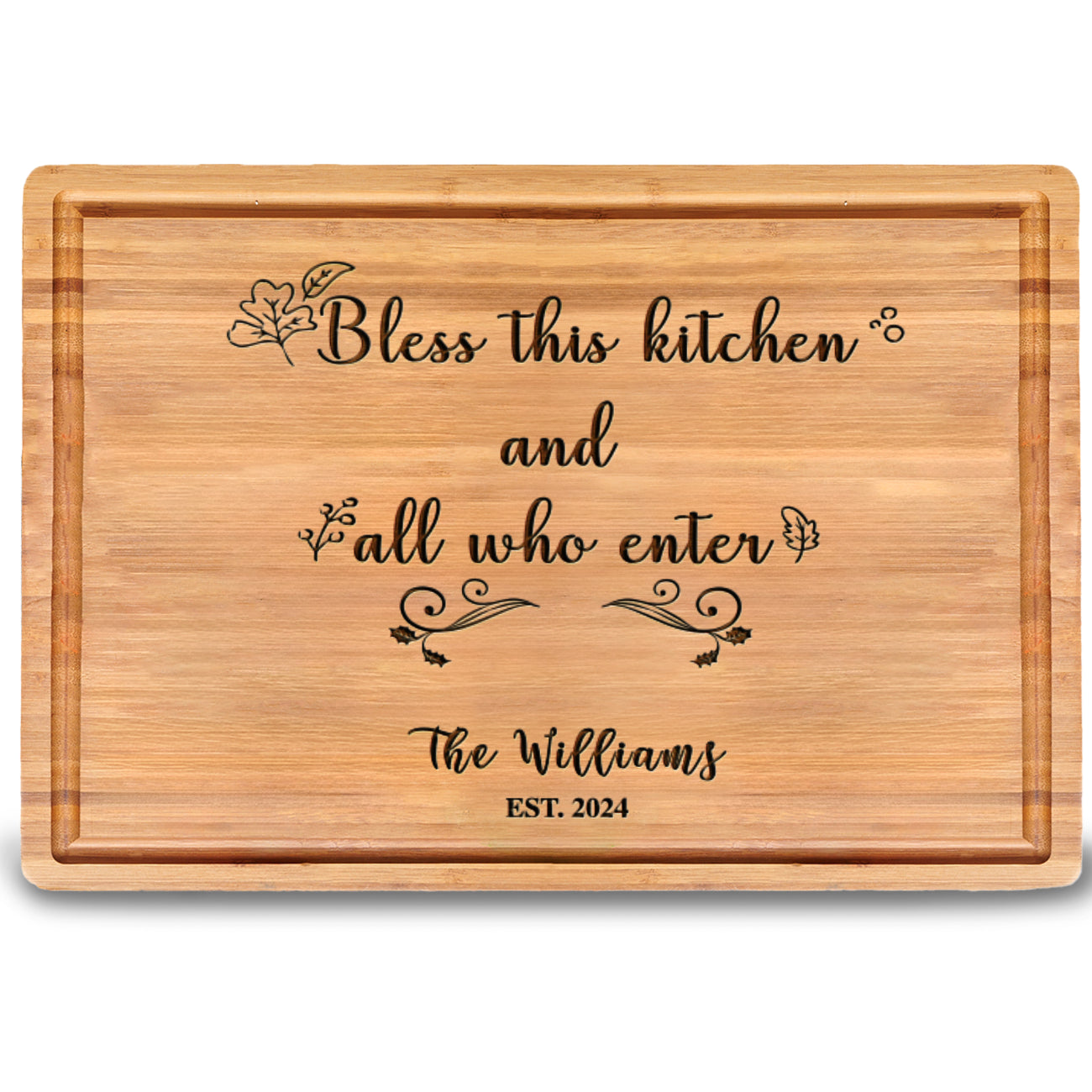 Bless the Kitchen Engraved Thanksgiving Board