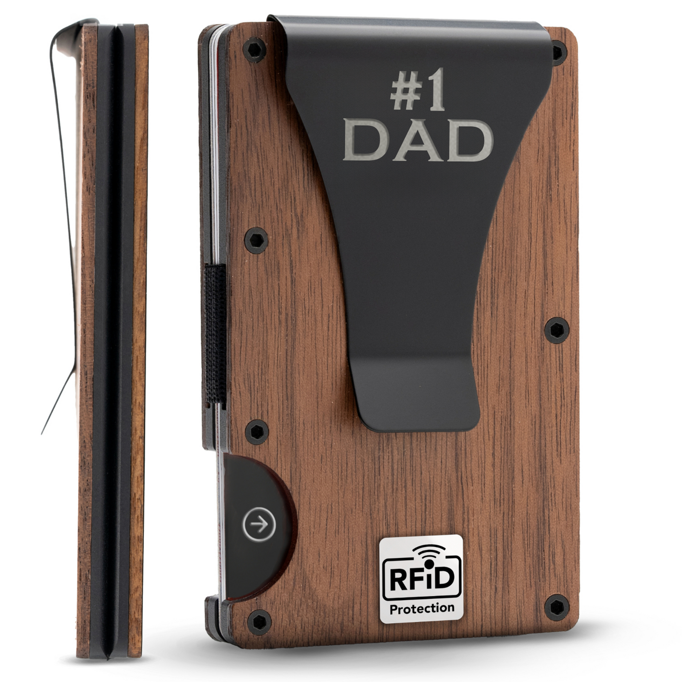 Personalized Fathers Day Wooden Wallet
